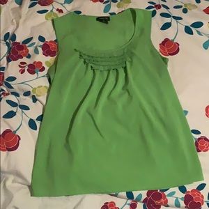 Small Lime Green Ruffle Blouse